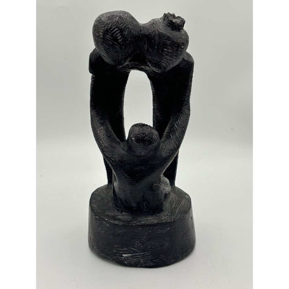 Vintage MCM Abstract Family Sculpture Carved Mid Century Modern 9.5" - Picture 14 of 15